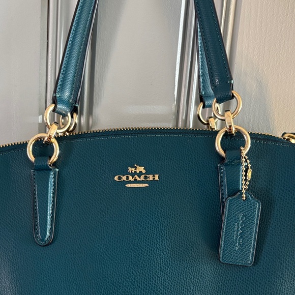 Coach Blue Leather Satchel - Picture 2 of 4